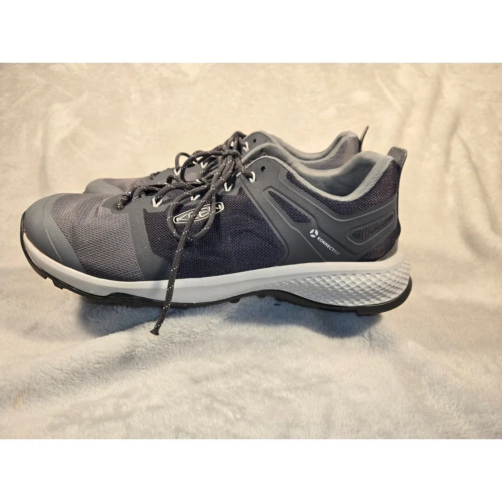 KEEN Explore Vent Mens Hiking Shoes Gray Low Top Trainers Sneakers 1022251
